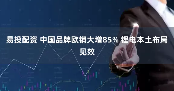 易投配资 中国品牌欧销大增85% 锂电本土布局见效